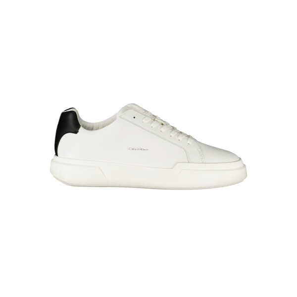Calvin Klein ανδρικά λευκά sneakers με κορδόνια και μαύρες λεπτομέρειες