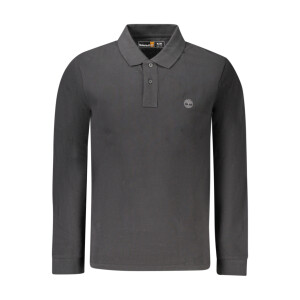 Timberland ανδρική polo μπλούζα σε μαύρο χρώμα με μακριά μανίκια