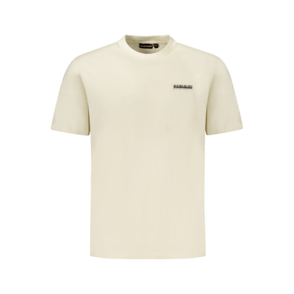 Napapijri ανδρικό t-shirt σε μπεζ χρώμα με στρογγυλή λαιμόκοψη και λογότυπο