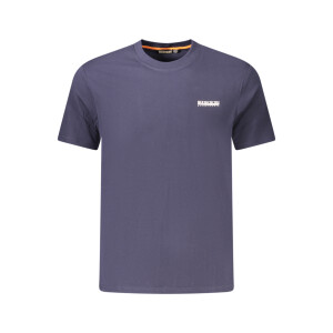 Napapijri ανδρικό μπλε T-shirt με στρογγυλή λαιμόκοψη και λογότυπο