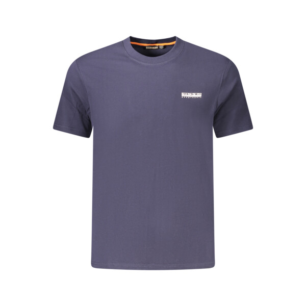 Napapijri ανδρικό μπλε T-shirt με στρογγυλή λαιμόκοψη και λογότυπο