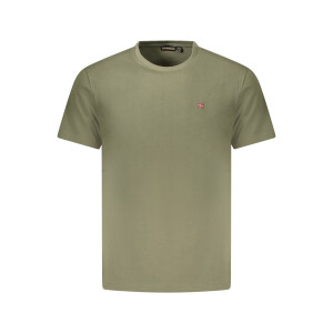 Napapijri ανδρικό t-shirt σε πράσινο χρώμα με στρογγυλή λαιμόκοψη