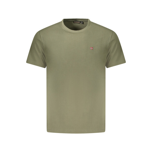 Napapijri ανδρικό t-shirt σε πράσινο χρώμα με στρογγυλή λαιμόκοψη