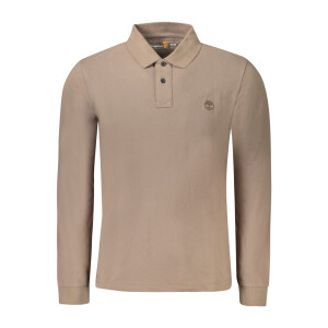 Timberland Ανδρική Καφέ Polo Μπλούζα με μακριά μανίκια