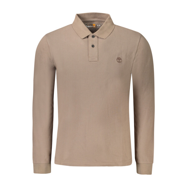 Timberland Ανδρική Καφέ Polo Μπλούζα με μακριά μανίκια