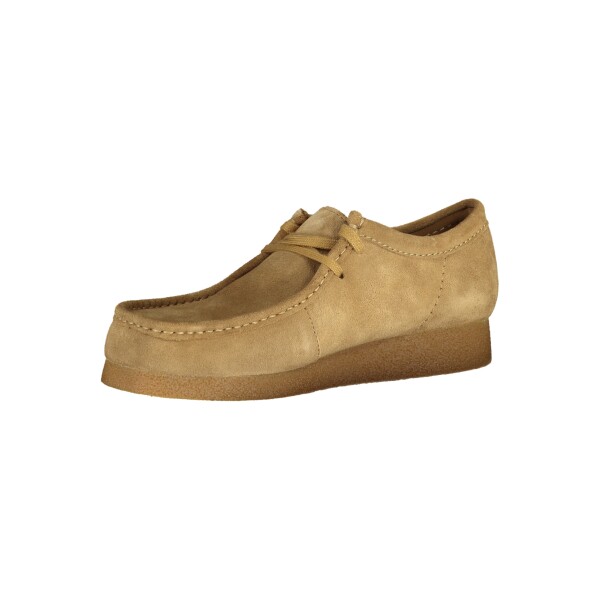 CLARKS ανδρικά sneakers σε μπεζ χρώμα από σουέτ με κορδόνια