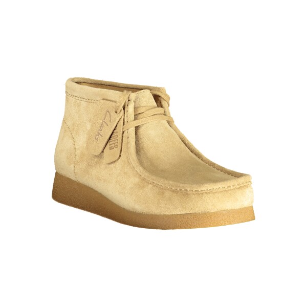 Clarks ανδρικά sneakers σε μπεζ χρώμα από σουέτ με κορδόνια