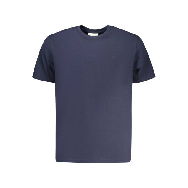 Calvin Klein ανδρικό μπλε t-shirt με στρογγυλή λαιμόκοψη και κεντημένο λογότυπο