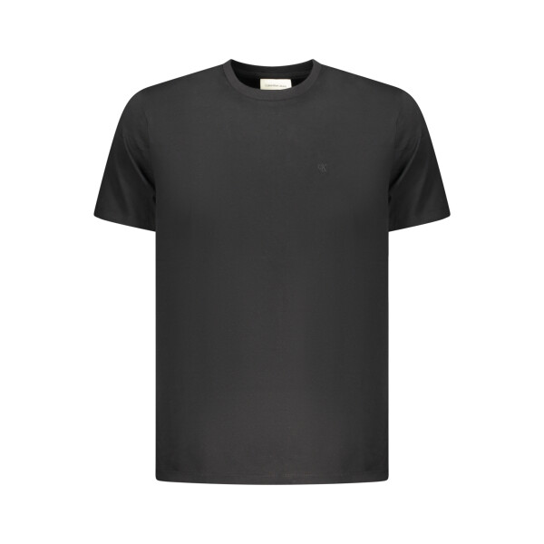 Calvin Klein ανδρικό μαύρο t-shirt με στρογγυλή λαιμόκοψη και κεντημένο λογότυπο