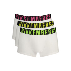 BIKKEMBERGS ανδρικά μποξεράκια σε λευκό χρώμα με φωσφοριζέ print