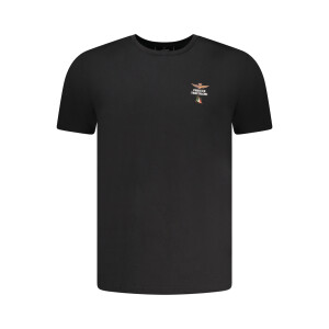 Aeronautica Militare ανδρικό t-shirt σε μαύρο χρώμα με print λογότυπο