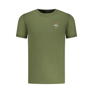 Aeronautica Militare Ανδρικό Πράσινο T-shirt με στρογγυλή λαιμόκοψη και print λογότυπο