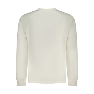 Calvin Klein Ανδρικό Λευκό Μακρυμάνικο T-shirt με κεντημένο λογότυπο