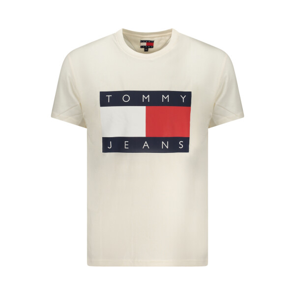 Tommy Hilfiger ανδρικό λευκό t-shirt με στρογγυλή λαιμόκοψη και print λογότυπο