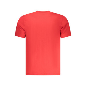 North Sails ανδρικό κόκκινο t-shirt με στρογγυλή λαιμόκοψη και λογότυπο