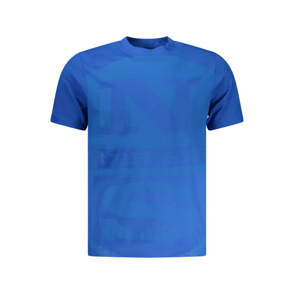 North Sails ανδρικό μπλε T-shirt με στρογγυλή λαιμόκοψη και print λογότυπο