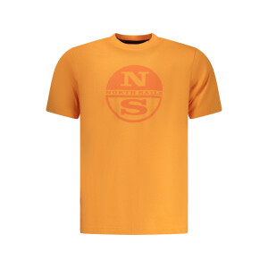North Sails ανδρικό t-shirt σε πορτοκαλί χρώμα με στρογγυλή λαιμόκοψη και λογότυπο