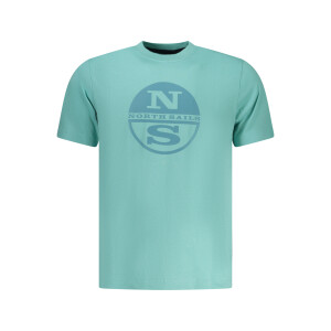 North Sails ανδρικό t-shirt σε μπλε χρώμα με στρογγυλή λαιμόκοψη και print λογότυπο