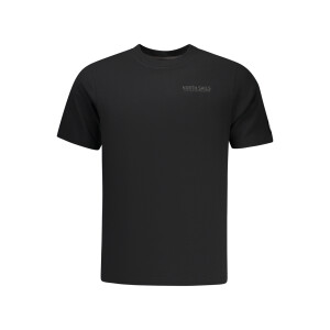 North Sails Ανδρικό Μαύρο T-shirt με στρογγυλή λαιμόκοψη και λογότυπο