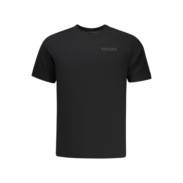 North Sails Ανδρικό Μαύρο T-shirt με στρογγυλή λαιμόκοψη και λογότυπο