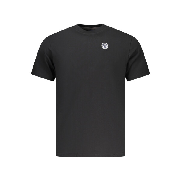 North Sails Ανδρικό Μαύρο T-Shirt με στρογγυλή λαιμόκοψη και λογότυπο