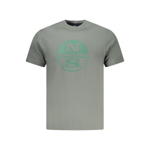 North Sails Ανδρικό Πράσινο T-shirt με στρογγυλή λαιμόκοψη και λογότυπο