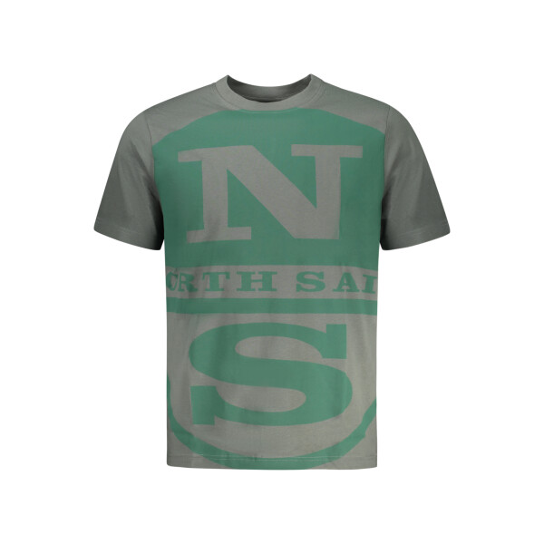 North Sails ανδρικό πράσινο t-shirt με στρογγυλή λαιμόκοψη και print λογότυπο
