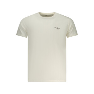Pepe Jeans ανδρικό λευκό t-shirt με print λογότυπο