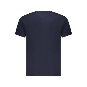 Tommy Hilfiger ανδρικό μπλε T-shirt με στρογγυλή λαιμόκοψη και print λογότυπο