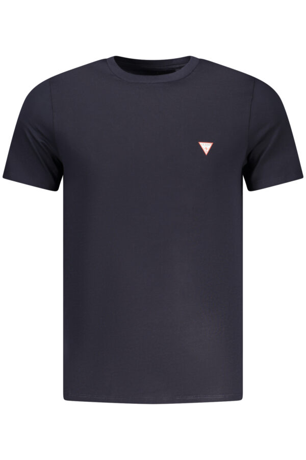 Guess Jeans ανδρικό μπλε t-shirt με στρογγυλή λαιμόκοψη και print λογότυπο