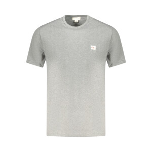 Calvin Klein ανδρικό γκρι t-shirt με στρογγυλή λαιμόκοψη και λογότυπο