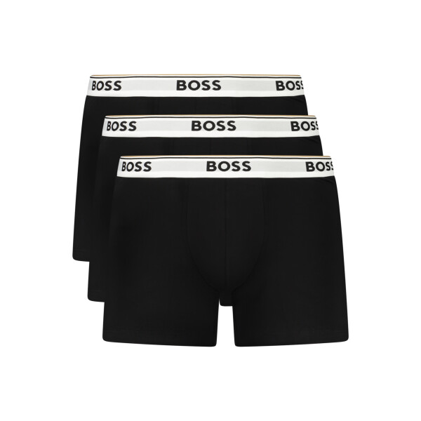 BOSS Ανδρικά Μαύρα Μποξεράκια με λευκή ελαστική μέση