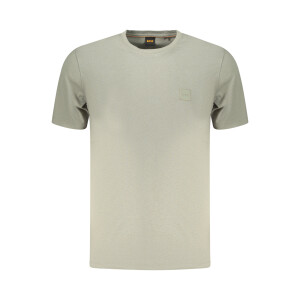 BOSS Ανδρικό Πράσινο T-shirt με στρογγυλή λαιμόκοψη και λογότυπο
