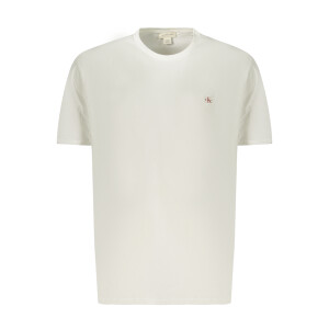 Calvin Klein Ανδρικό Λευκό T-shirt με στρογγυλή λαιμόκοψη και λογότυπο
