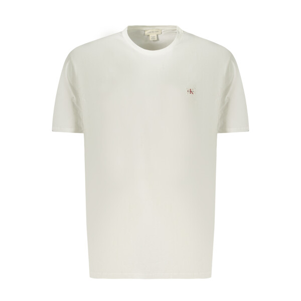 Calvin Klein Ανδρικό Λευκό T-shirt με στρογγυλή λαιμόκοψη και λογότυπο