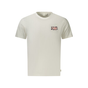 Pepe Jeans ανδρικό λευκό t-shirt με στρογγυλή λαιμόκοψη και print λογότυπου