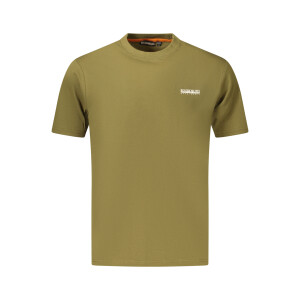 Napapijri Ανδρικό Πράσινο T-shirt με στρογγυλή λαιμόκοψη και print λογότυπου