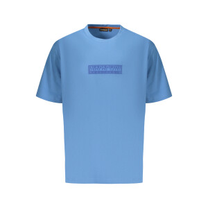 Napapijri ανδρικό t-shirt σε μπλε χρώμα με στρογγυλή λαιμόκοψη και print λογότυπο