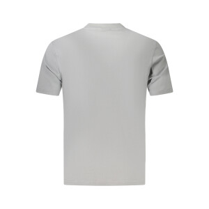 Napapijri ανδρικό γκρι t-shirt με στρογγυλή λαιμόκοψη και λογότυπο