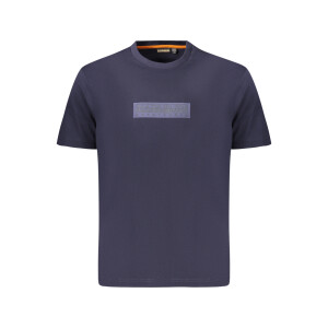 Napapijri ανδρικό μπλε t-shirt με στρογγυλή λαιμόκοψη και λογότυπο