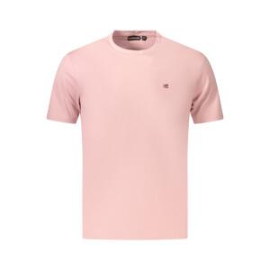 Napapijri ανδρικό t-shirt σε ροζ χρώμα με στρογγυλή λαιμόκοψη