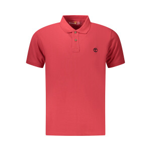 Timberland ανδρική polo μπλούζα σε κόκκινο χρώμα με κεντημένο λογότυπο