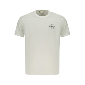 Calvin Klein Ανδρικό Λευκό T-shirt με στρογγυλή λαιμόκοψη και λογότυπο