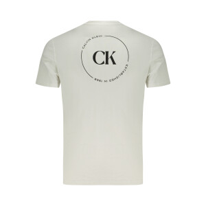 Calvin Klein Ανδρικό Λευκό T-shirt με στρογγυλή λαιμόκοψη και λογότυπο