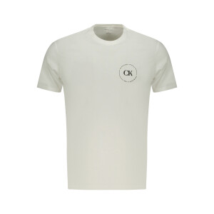 Calvin Klein Ανδρικό Λευκό T-shirt με στρογγυλή λαιμόκοψη και λογότυπο