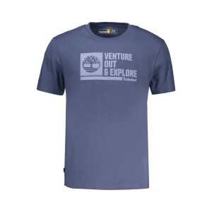 Timberland ανδρικό t-shirt σε μπλε χρώμα με print λογότυπο