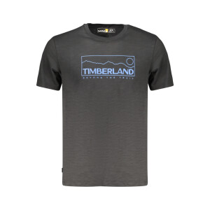 Timberland ανδρικό μαύρο T-shirt με στρογγυλή λαιμόκοψη και λογότυπο