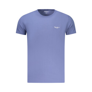 Pepe Jeans ανδρικό μπλε t-shirt με στρογγυλή λαιμόκοψη και print λογότυπο