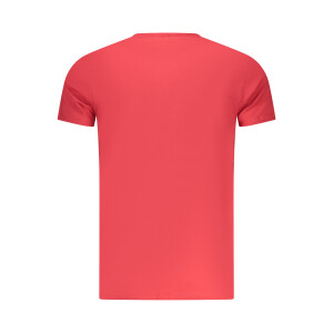 Pepe Jeans ανδρικό κόκκινο t-shirt με στρογγυλή λαιμόκοψη και print λογότυπο