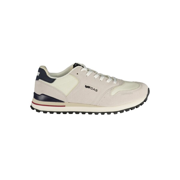 GAS Ανδρικά Λευκά Sneakers με κορδόνια και λεπτομέρειες